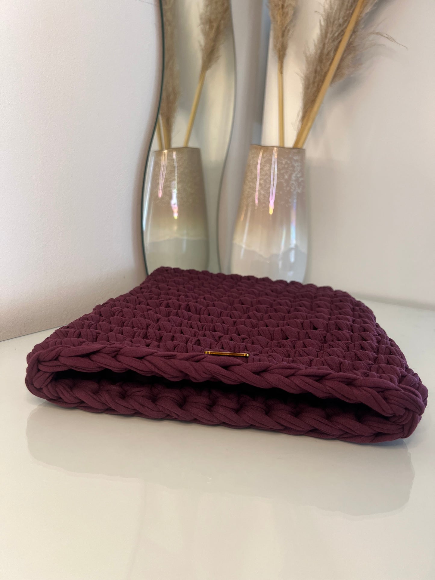 Nerea Laptop Case - Wine Red - Vertical Opening