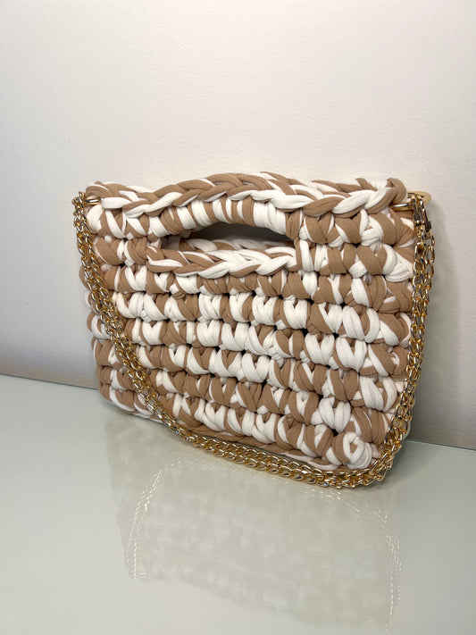 Lunara Handbag Mini - Weiß/ Beige