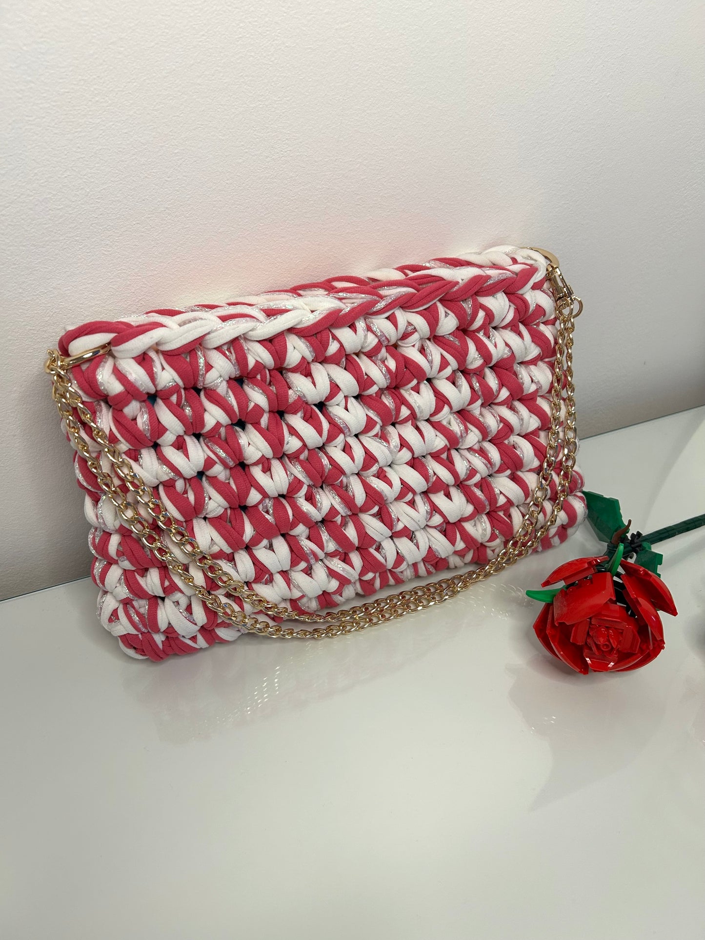 Marea Classic Medium - Pink/White/Sparkle